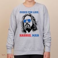 Dudes For Like Harris Man White Dude For Kamala Harris 2024 Women's Sweatshirt thumb 0