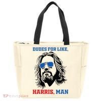Dudes For Like Harris Man White Dude For Kamala Harris 2024 Tote Bag thumb 0