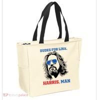 Dudes For Like Harris Man White Dude For Kamala Harris 2024 Tote Bag thumb 2