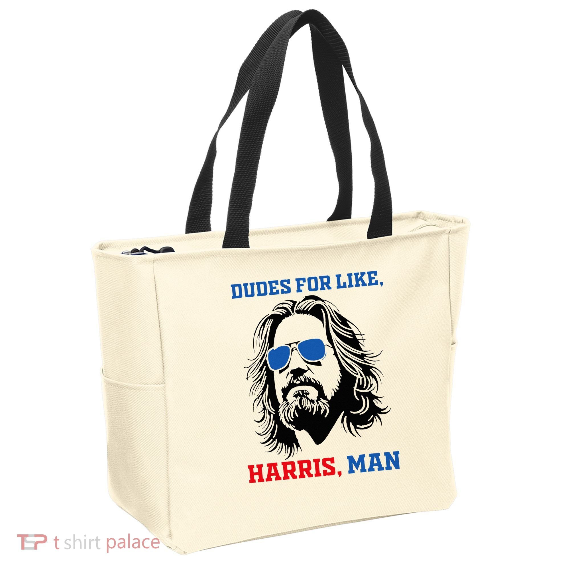 Dudes For Like Harris Man White Dude For Kamala Harris 2024 Tote Bag