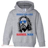 Dudes For Like Harris Man White Dude For Kamala Harris 2024 Toddler Hoodie thumb 0
