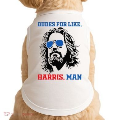 Dudes For Like Harris Man White Dude For Kamala Harris 2024 Doggie Tank