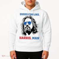 Dudes For Like Harris Man White Dude For Kamala Harris 2024 Hoodie thumb 2