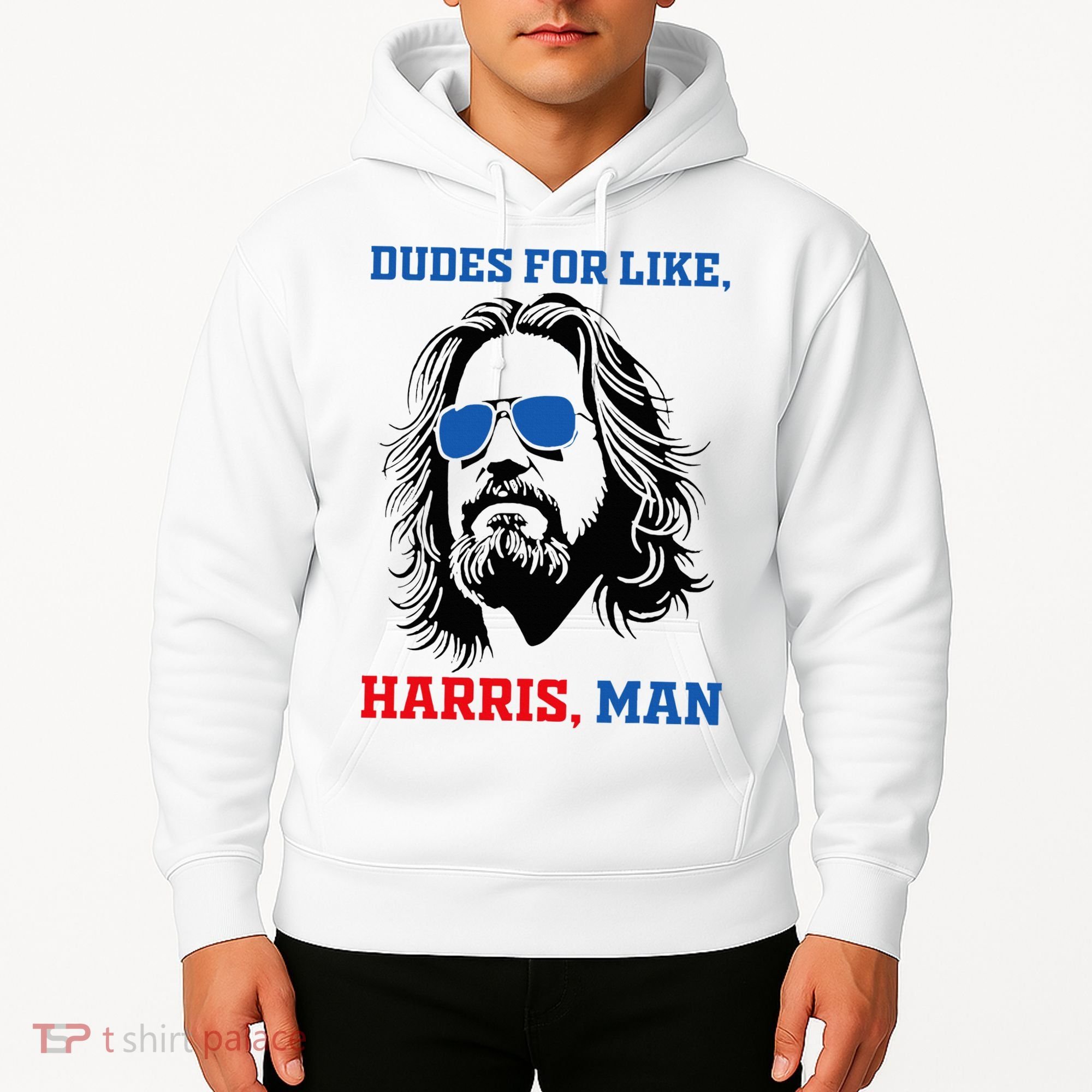 Dudes For Like Harris Man White Dude For Kamala Harris 2024 Hoodie