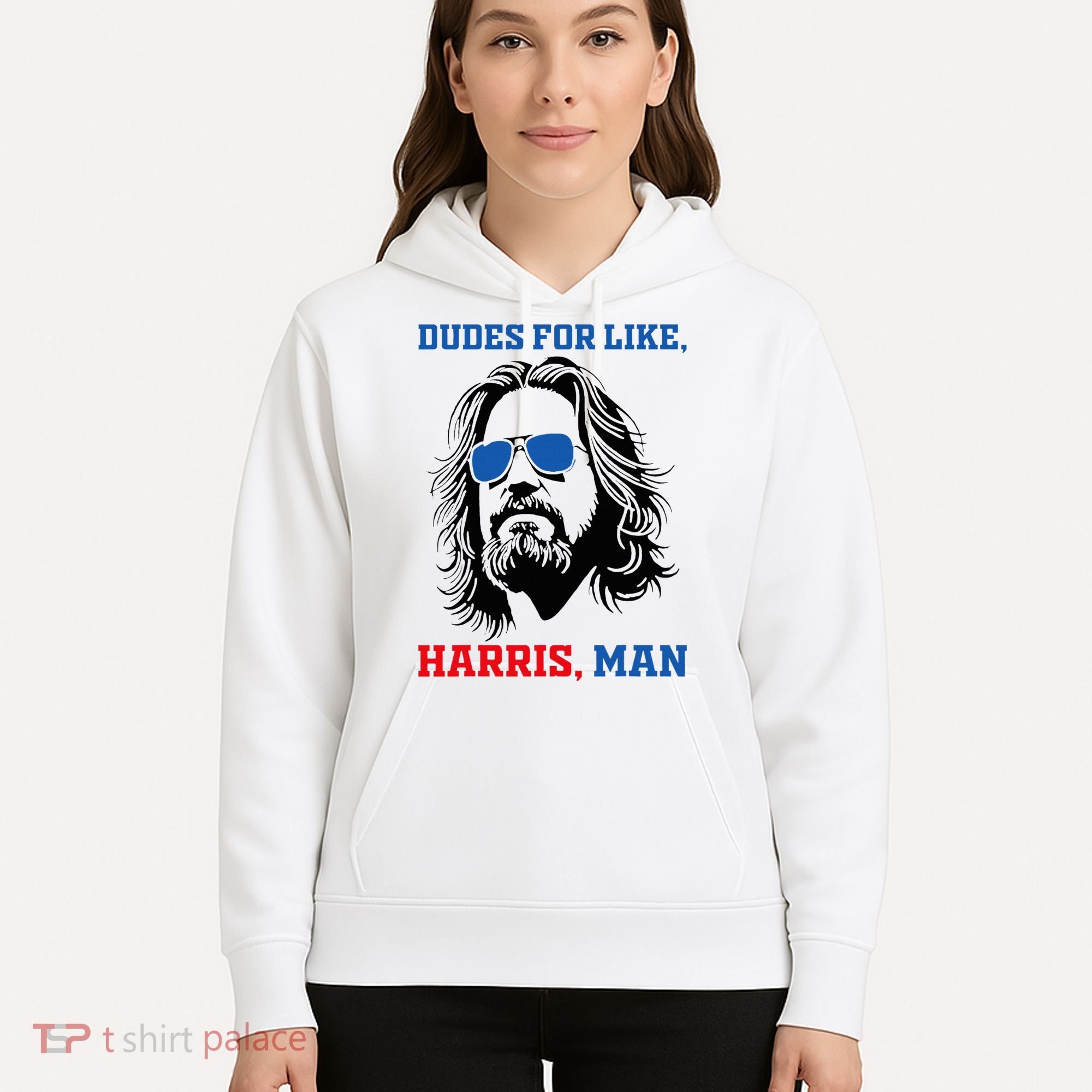 Dudes For Like Harris Man White Dude For Kamala Harris 2024 Hoodie
