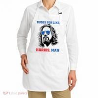 Dudes For Like Harris Man White Dude For Kamala Harris 2024 Apron thumb 2