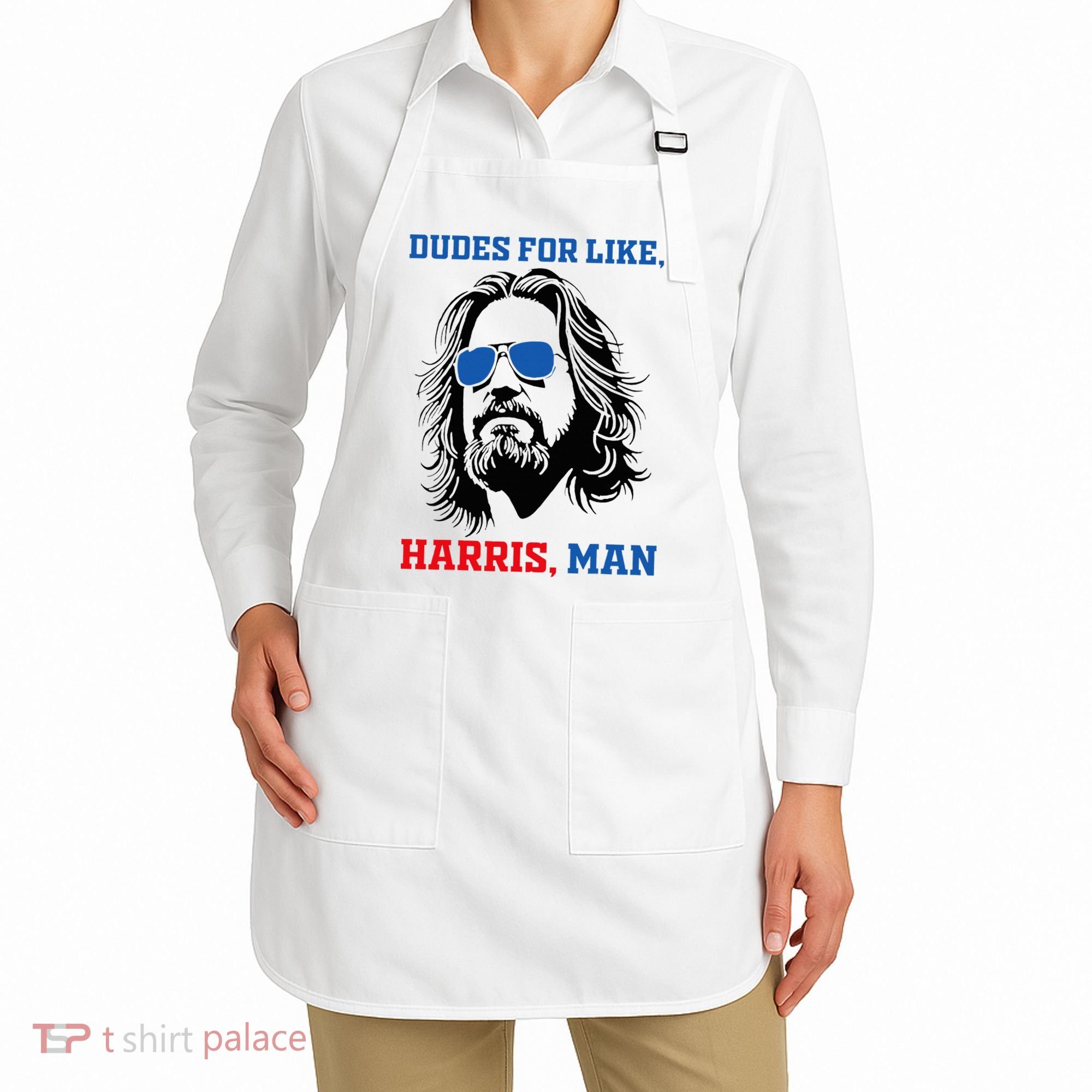 Dudes For Like Harris Man White Dude For Kamala Harris 2024 Apron