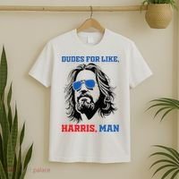 Dudes For Like Harris Man White Dude For Kamala Harris 2024 T-Shirt thumb 2