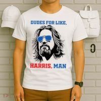 Dudes For Like Harris Man White Dude For Kamala Harris 2024 T-Shirt thumb 6