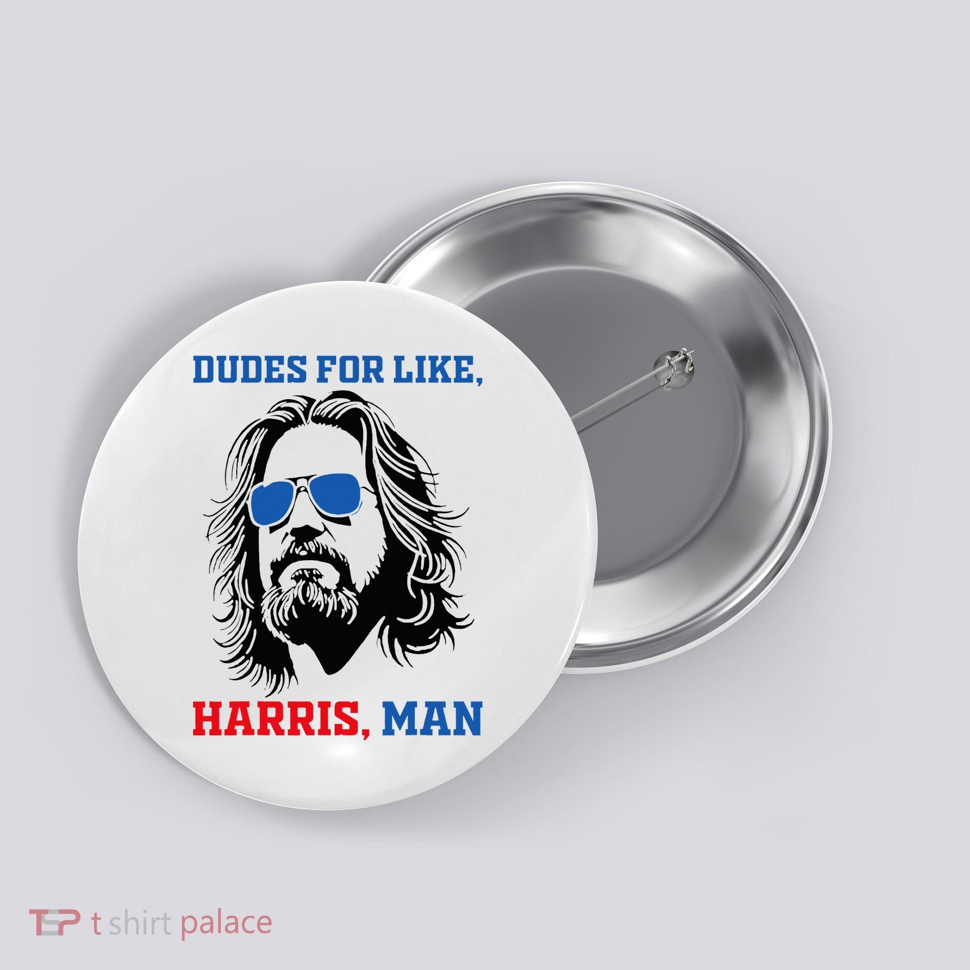 Dudes For Like Harris Man White Dude For Kamala Harris 2024 Button