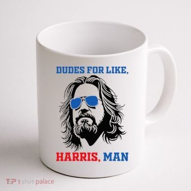Dudes For Like Harris Man White Dude For Kamala Harris 2024 Coffee Mug back