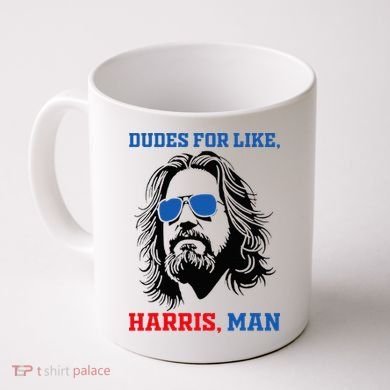 Dudes For Like Harris Man White Dude For Kamala Harris 2024 Coffee Mug