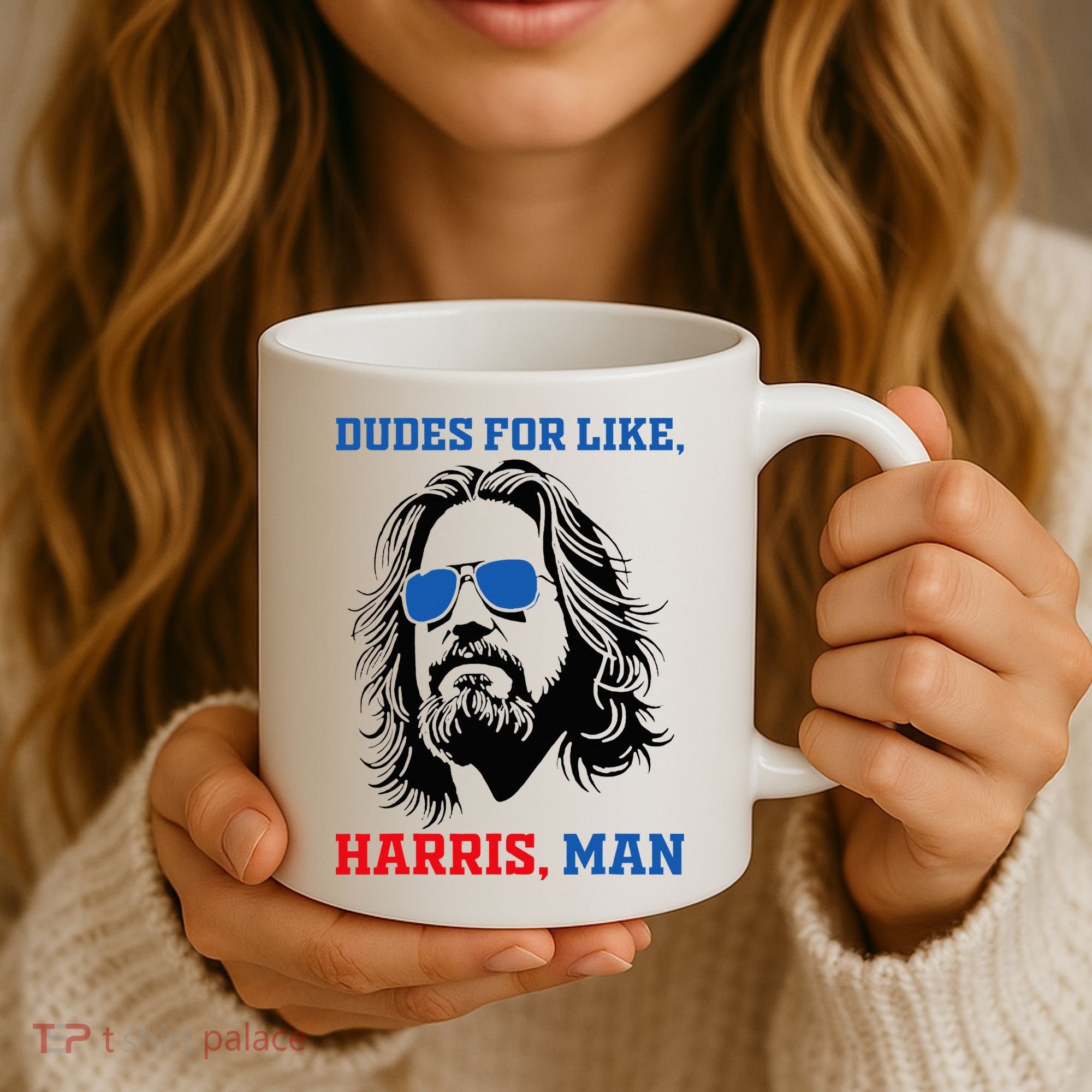 Dudes For Like Harris Man White Dude For Kamala Harris 2024 Coffee Mug