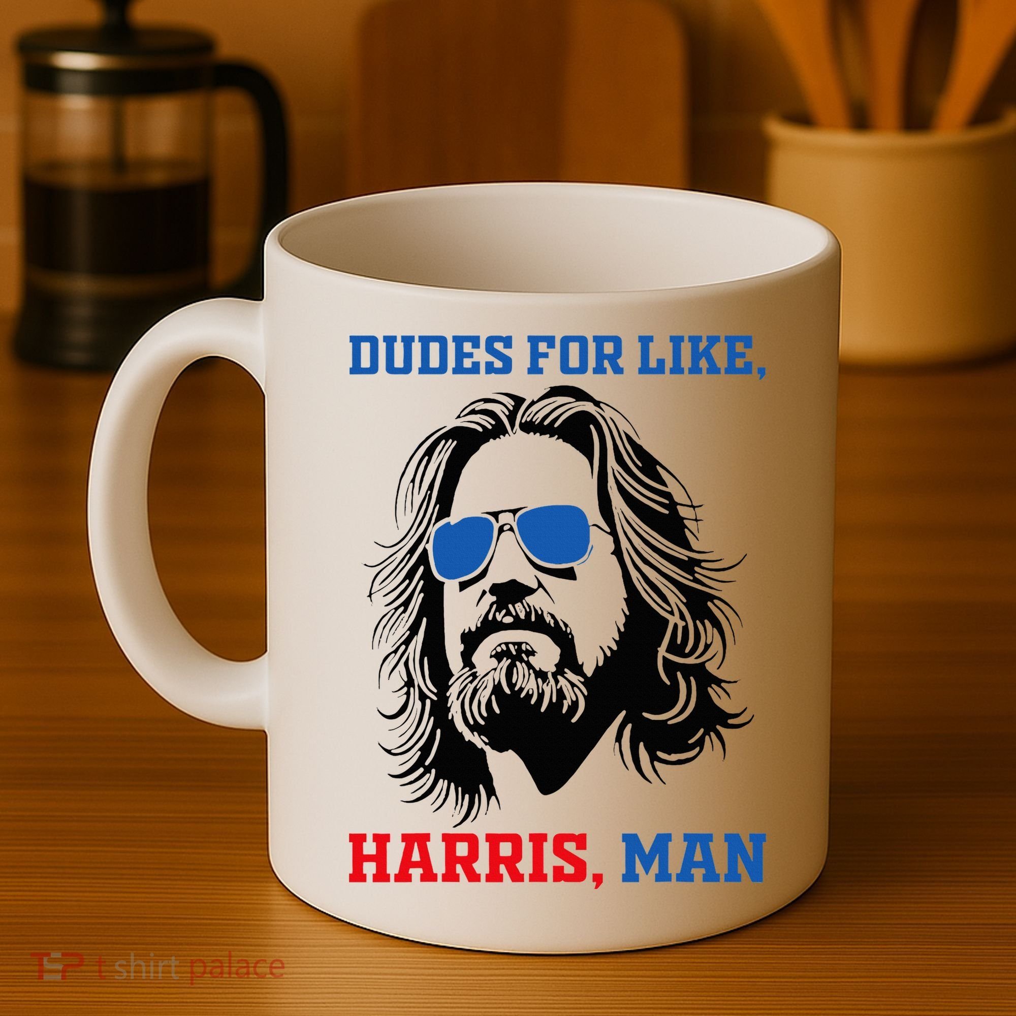 Dudes For Like Harris Man White Dude For Kamala Harris 2024 Coffee Mug
