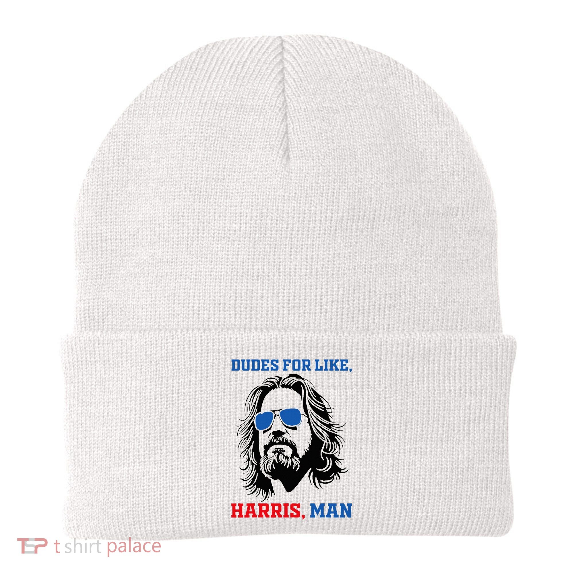 Dudes For Like Harris Man White Dude For Kamala Harris 2024 Beanie