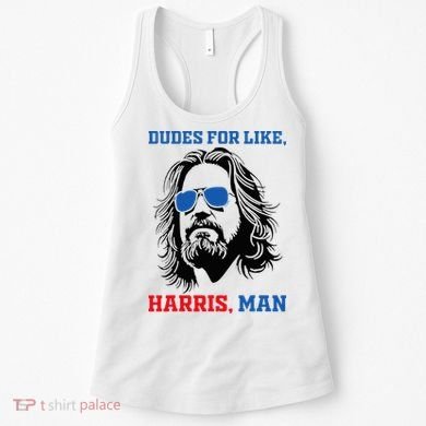 Dudes For Like Harris Man White Dude For Kamala Harris 2024 Women's Tank Top
