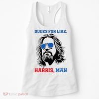 Dudes For Like Harris Man White Dude For Kamala Harris 2024 Women's Tank Top thumb 0