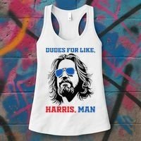 Dudes For Like Harris Man White Dude For Kamala Harris 2024 Women's Tank Top thumb 3