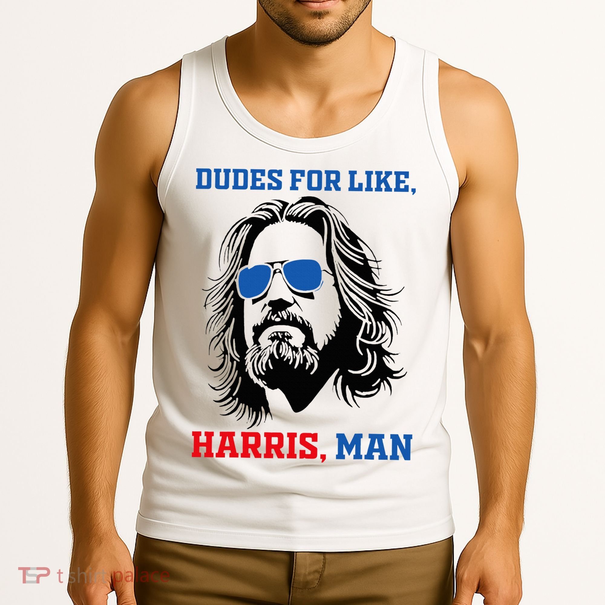 Dudes For Like Harris Man White Dude For Kamala Harris 2024 Tank Top