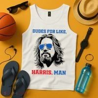 Dudes For Like Harris Man White Dude For Kamala Harris 2024 Tank Top thumb 4