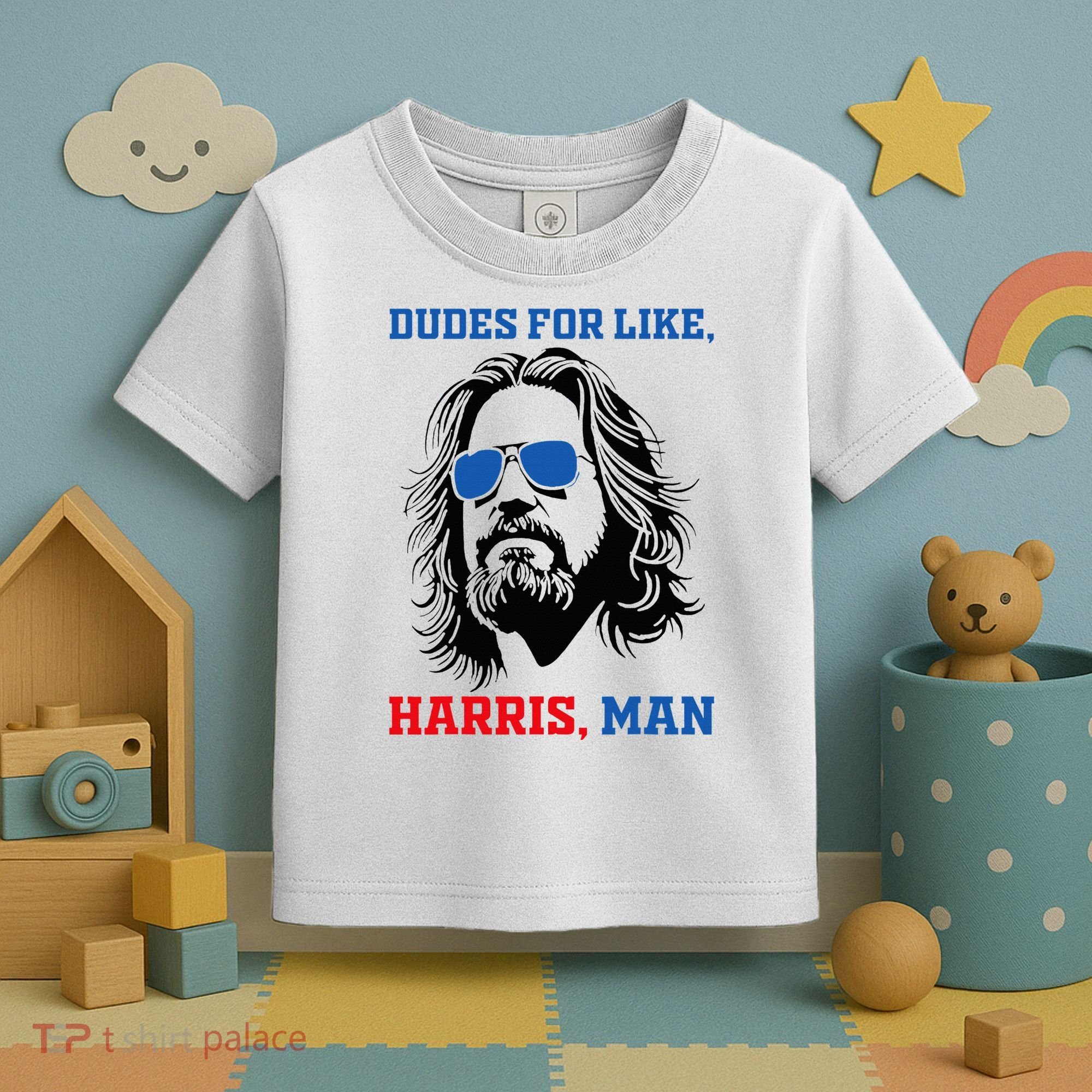 Dudes For Like Harris Man White Dude For Kamala Harris 2024 Toddler T-Shirt
