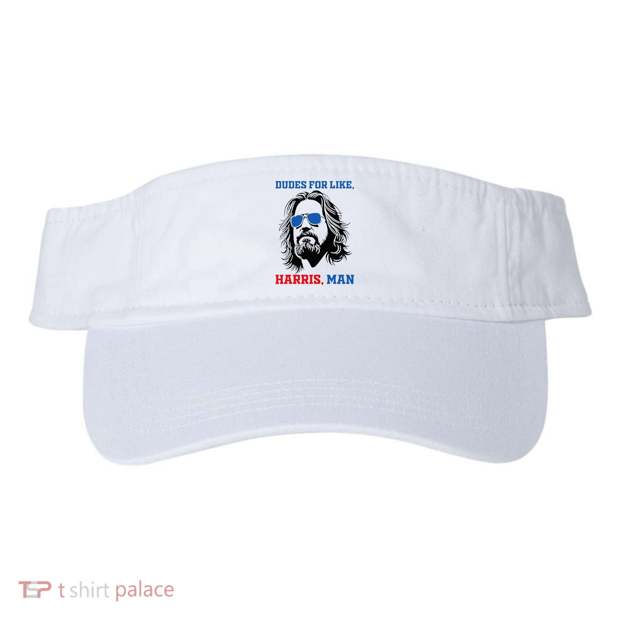 Dudes For Like Harris Man White Dude For Kamala Harris 2024 Visor