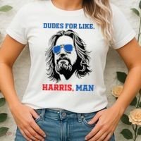 Dudes For Like Harris Man White Dude For Kamala Harris 2024 Women's T-Shirt thumb 2