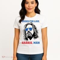 Dudes For Like Harris Man White Dude For Kamala Harris 2024 Women's T-Shirt thumb 4
