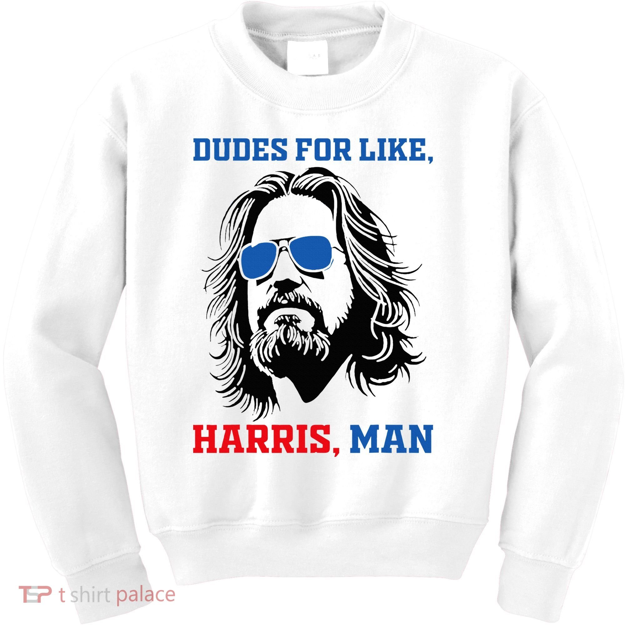 Dudes For Like Harris Man White Dude For Kamala Harris 2024 Kids Sweatshirt