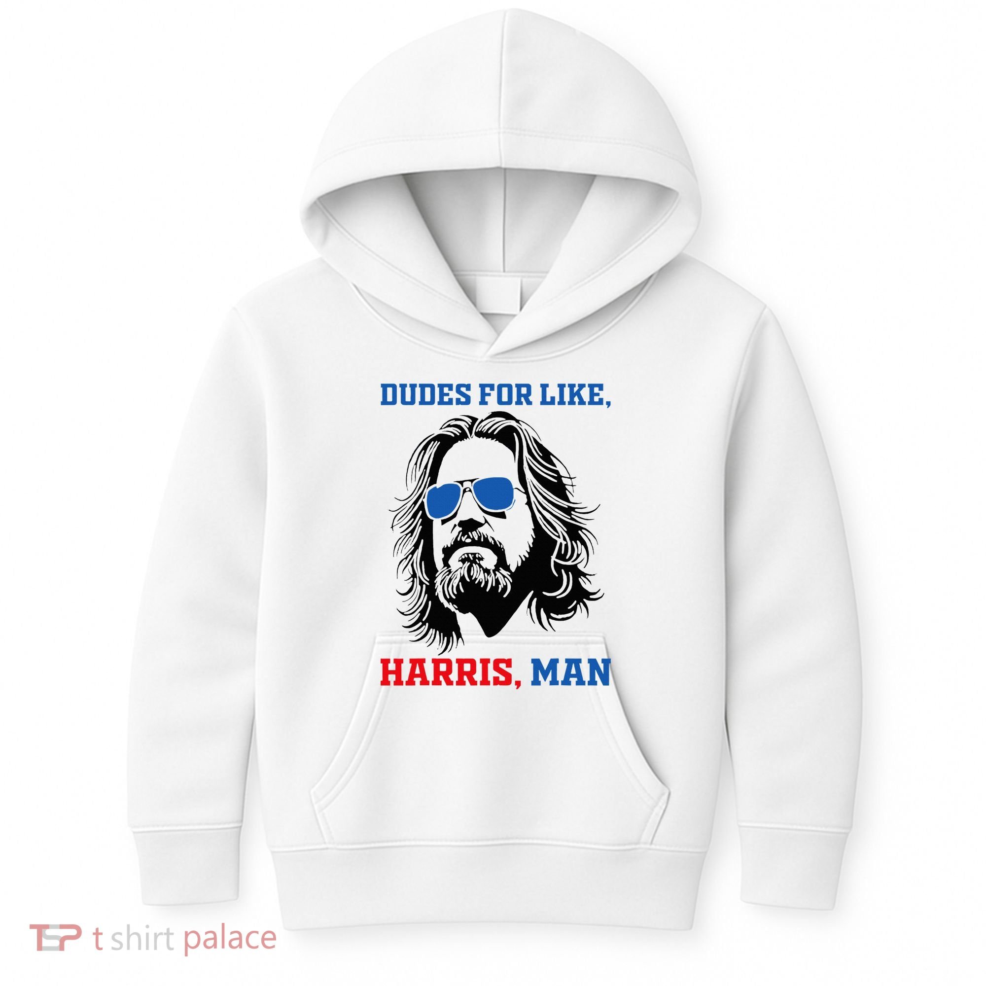 Dudes For Like Harris Man White Dude For Kamala Harris 2024 Kids Hoodie