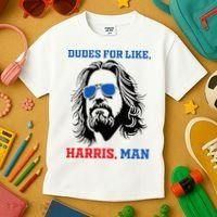 Dudes For Like Harris Man White Dude For Kamala Harris 2024 Kids T-Shirt thumb 3