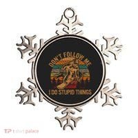 DonT Follow Me I Do Stupid Things Gift Winter Snowboarding Ornament thumb 0