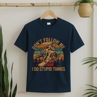 DonT Follow Me I Do Stupid Things Gift Winter Snowboarding T-Shirt thumb 2