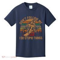 DonT Follow Me I Do Stupid Things Gift Winter Snowboarding Kids T-Shirt thumb 0