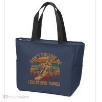 DonT Follow Me I Do Stupid Things Gift Winter Snowboarding Tote Bag thumb 3
