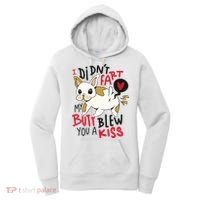 Didn't Fart My Butt Blew You A Kiss Funny Bulldog Women's Hoodie thumb 0