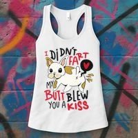 Didn't Fart My Butt Blew You A Kiss Funny Bulldog Women's Tank Top thumb 3