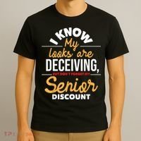 Don't Forget My Senior Discount Old Age Retiree Grandpa T-Shirt thumb 3