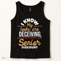 Don't Forget My Senior Discount Old Age Retiree Grandpa Tank Top thumb 2