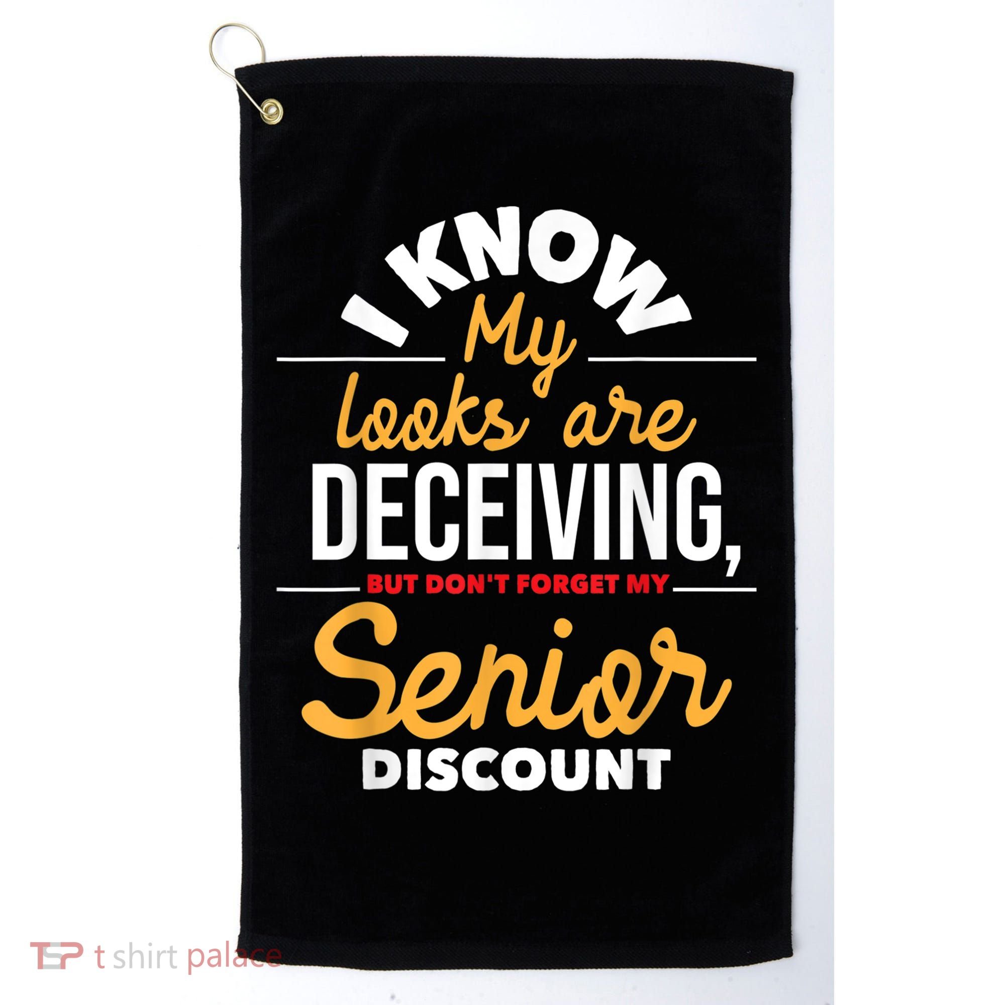 Don't Forget My Senior Discount Old Age Retiree Grandpa Golf Towel