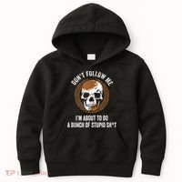 Don't Follow Me I Do Stupid Stuff Mudding ATV Four Wheeler Kids Hoodie thumb 0