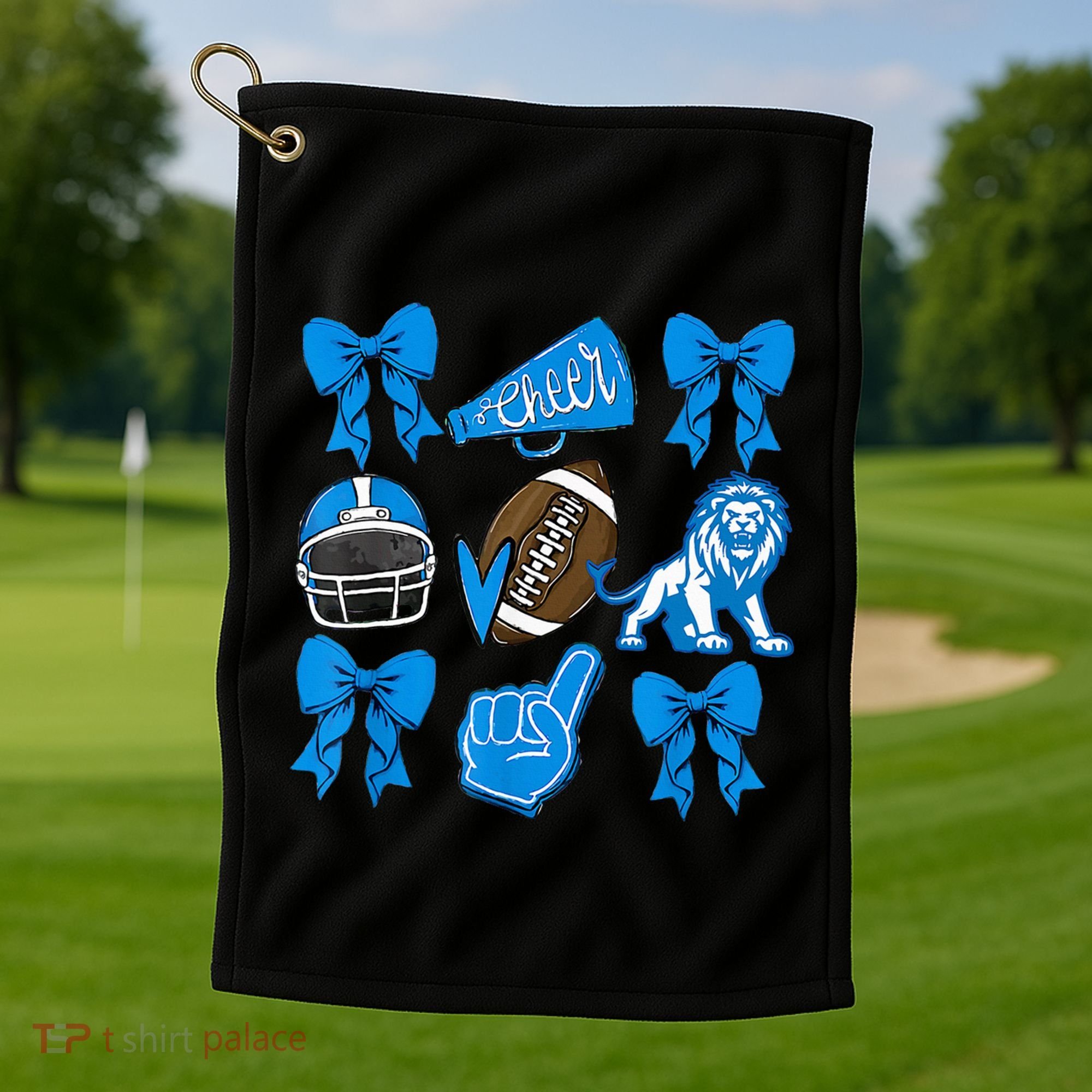 Detroit Fan Mashup Football Cheer Golf Towel
