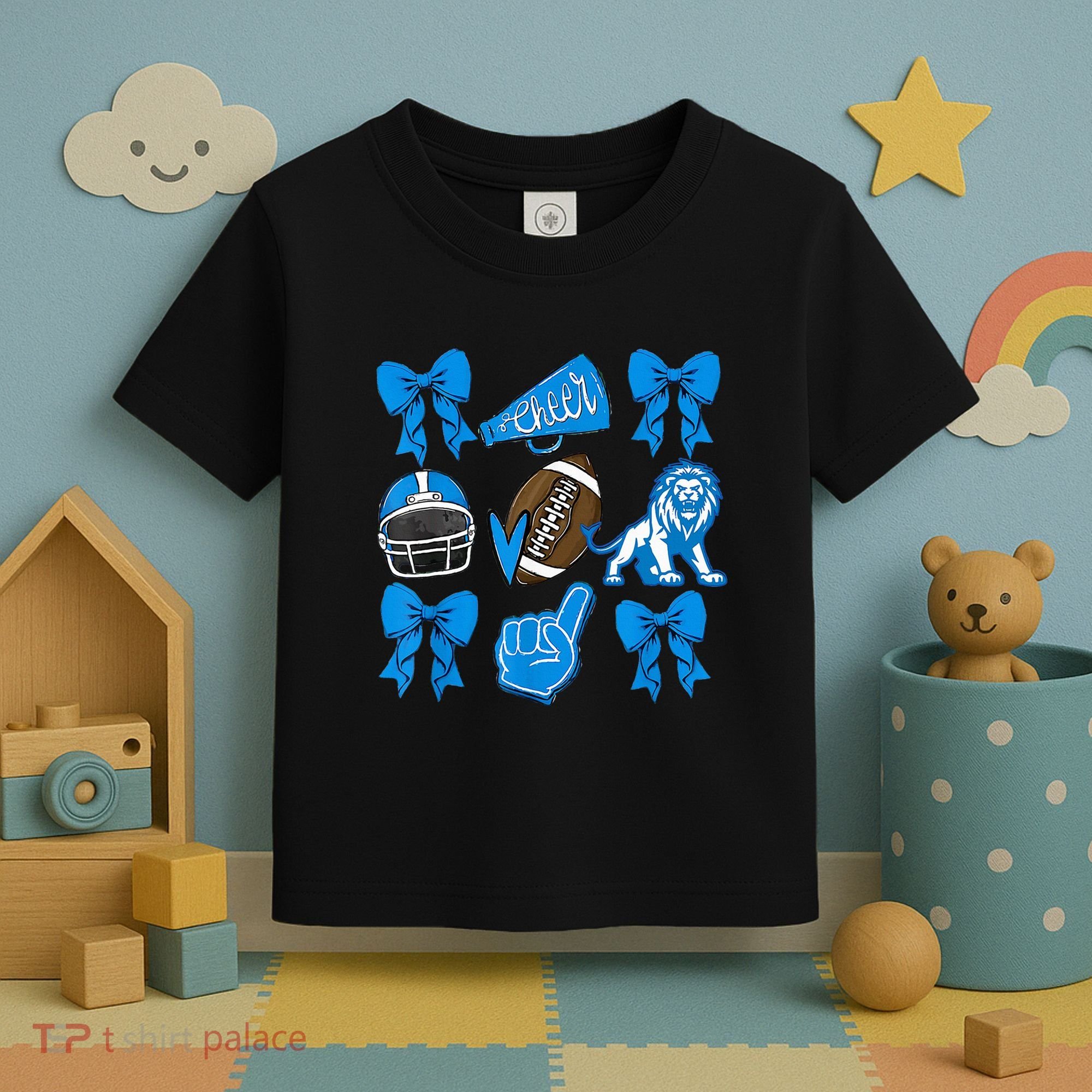 Detroit Fan Mashup Football Cheer Toddler T-Shirt