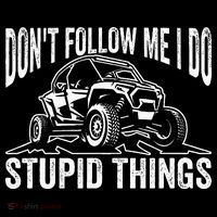 DonT Follow Me I Do Stupid Things Classic Utv Car Driver Kids T-Shirt thumb 4