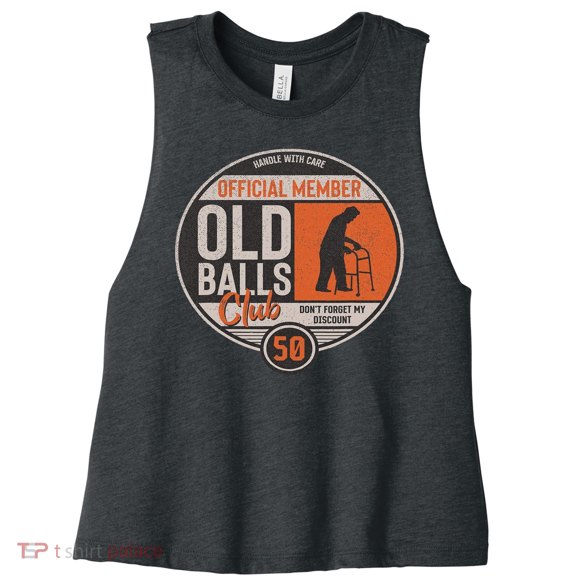 Don't Forget My Discount Funny Senior Citizen 50th Birthday Women's Racerback Cropped Tank