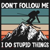 Don't Follow Me I Do Stupid Things Funny Skiing Women's Tank Top thumb 5