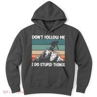 Don't Follow Me I Do Stupid Things Funny Skiing Hoodie thumb 0