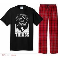 Don't Follow Me I Do Stupid Things Hike Hiking Hiker Pajama Set thumb 0