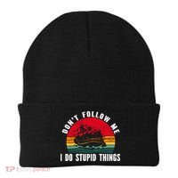 Dont Follow Me I Do Stupid Things Whitewater Rafting Gift Beanie thumb 0
