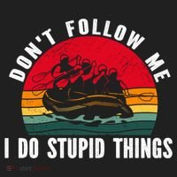 Dont Follow Me I Do Stupid Things Whitewater Rafting Gift Beanie thumb 2
